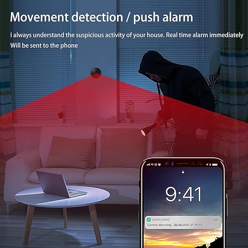 Miniatura 3 de WYTIWYG - Cámara de seguridad WiFi transparente 4K, cámara de monitoreo de visión nocturna para interiores y exteriores, detección de movimiento,