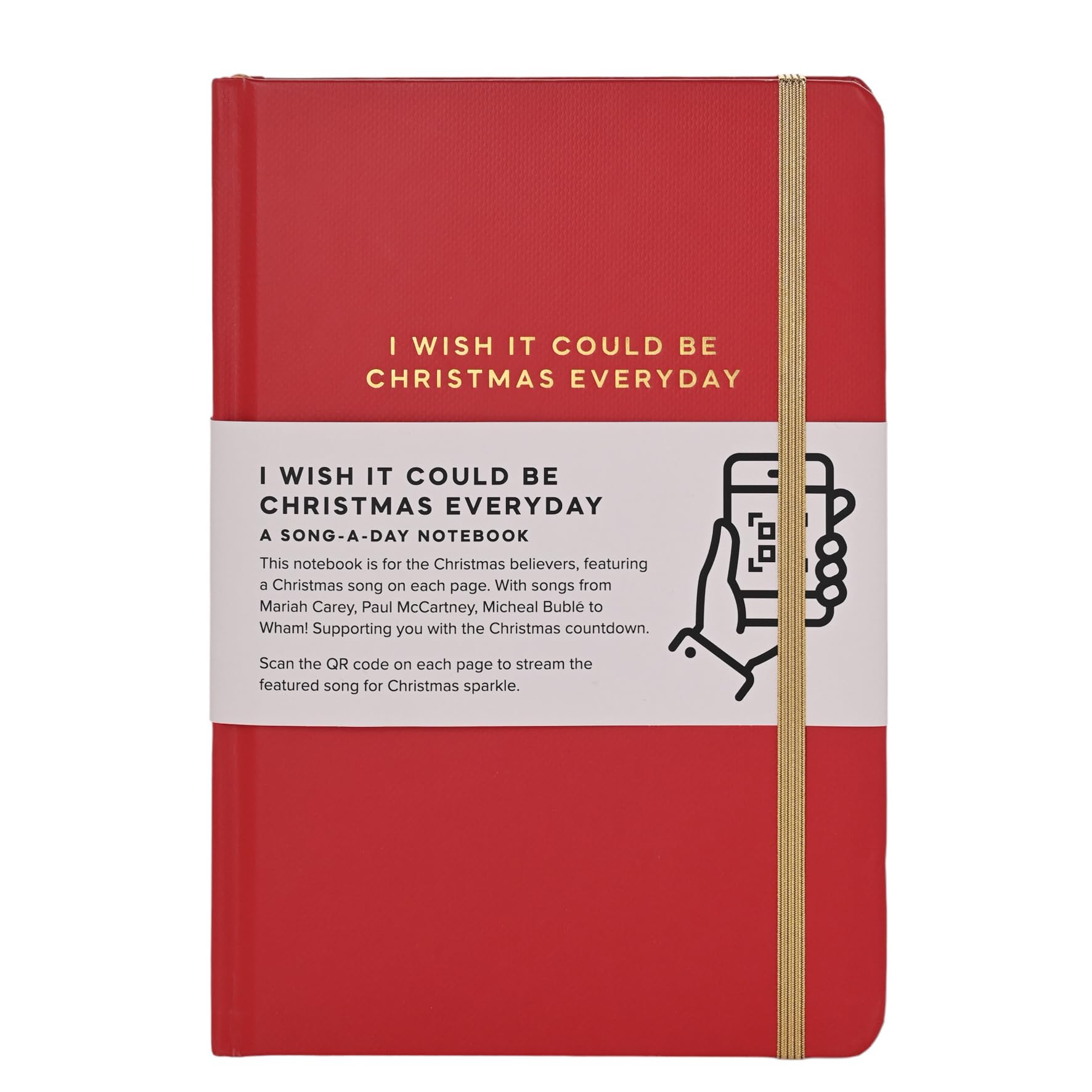 Widdop and Co Say It With Songs, A5 Hardback Notebook 96 Pages, I Wish It Could Be Christmas