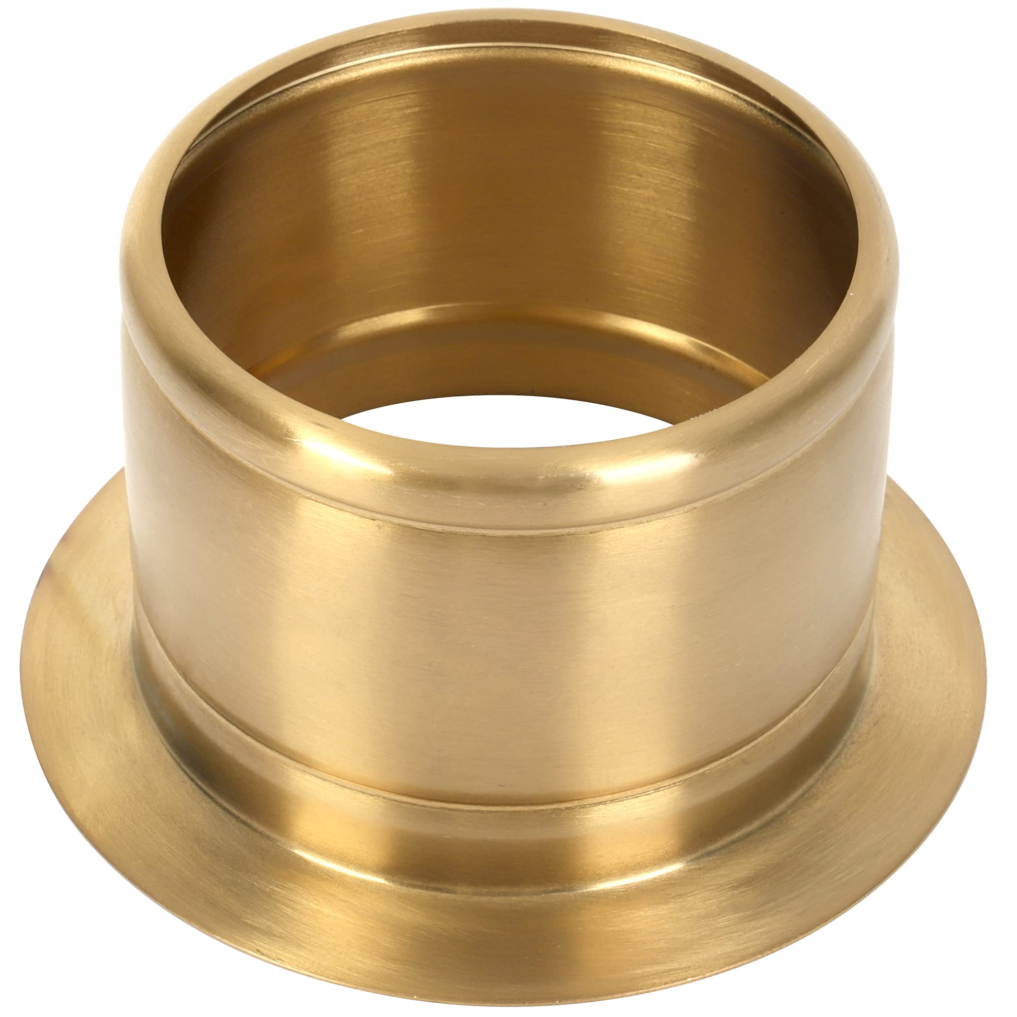 Brida extendida para eliminación de basura, brida profunda para fregadero de cocina, apto para agujero de drenaje estándar de fregadero de 3-1/2 pulgadas, brida profunda dorada para fregadero de