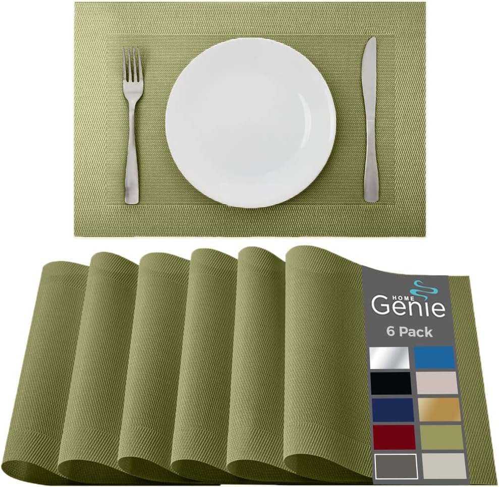 Home Genie Placemat Set of 6 Protect Surface Heat and Stain