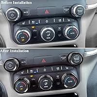 Vista 3 de Cubierta de perilla de radio de CA compatible con Dodge Ram 2019 2020 2021 aire acondicionado control de clima automático, interruptor