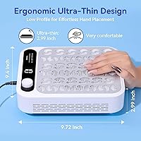 Vista 6 de Makartt Nail Dust Collector - Professional Powerful Suction Larina Dust Collector Nail Tech LED Display, Adjustable Speed Reusable Filter, Strainer