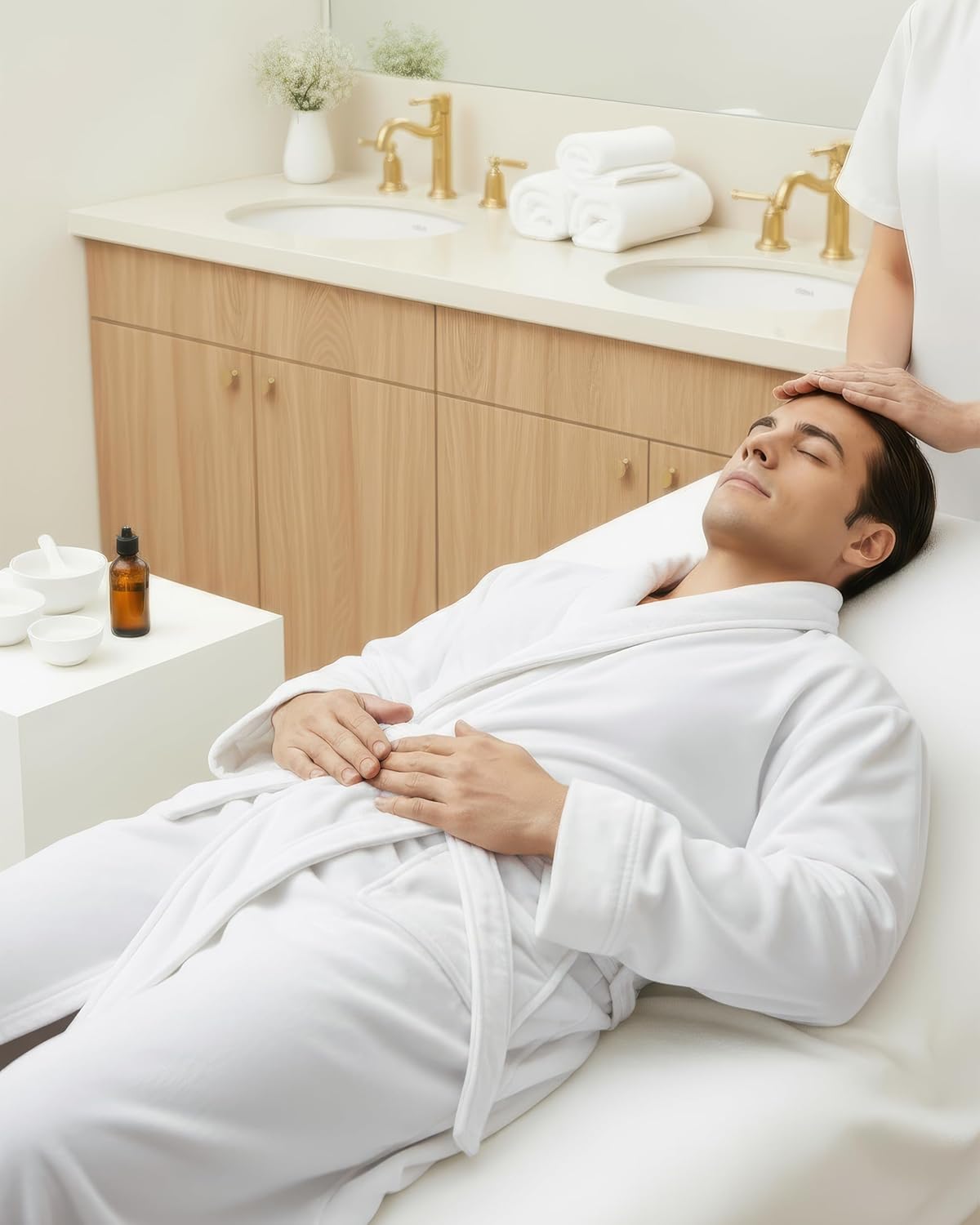 NY Threads Mens Robe, Luxury Plush Fleece Mens Bathrobe, Spa Bath Robe for Men - Image 6