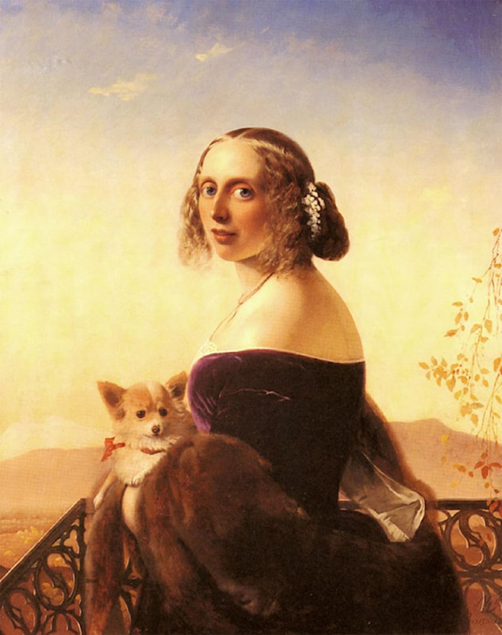 SERENDIPITP Retro Picture Poster Wall Art Pictures Painting Portrait of Lady Barrett of Belhus Timoleon Carl von Neff Wall Art Canvas Print for Wall Decor 60x90cm