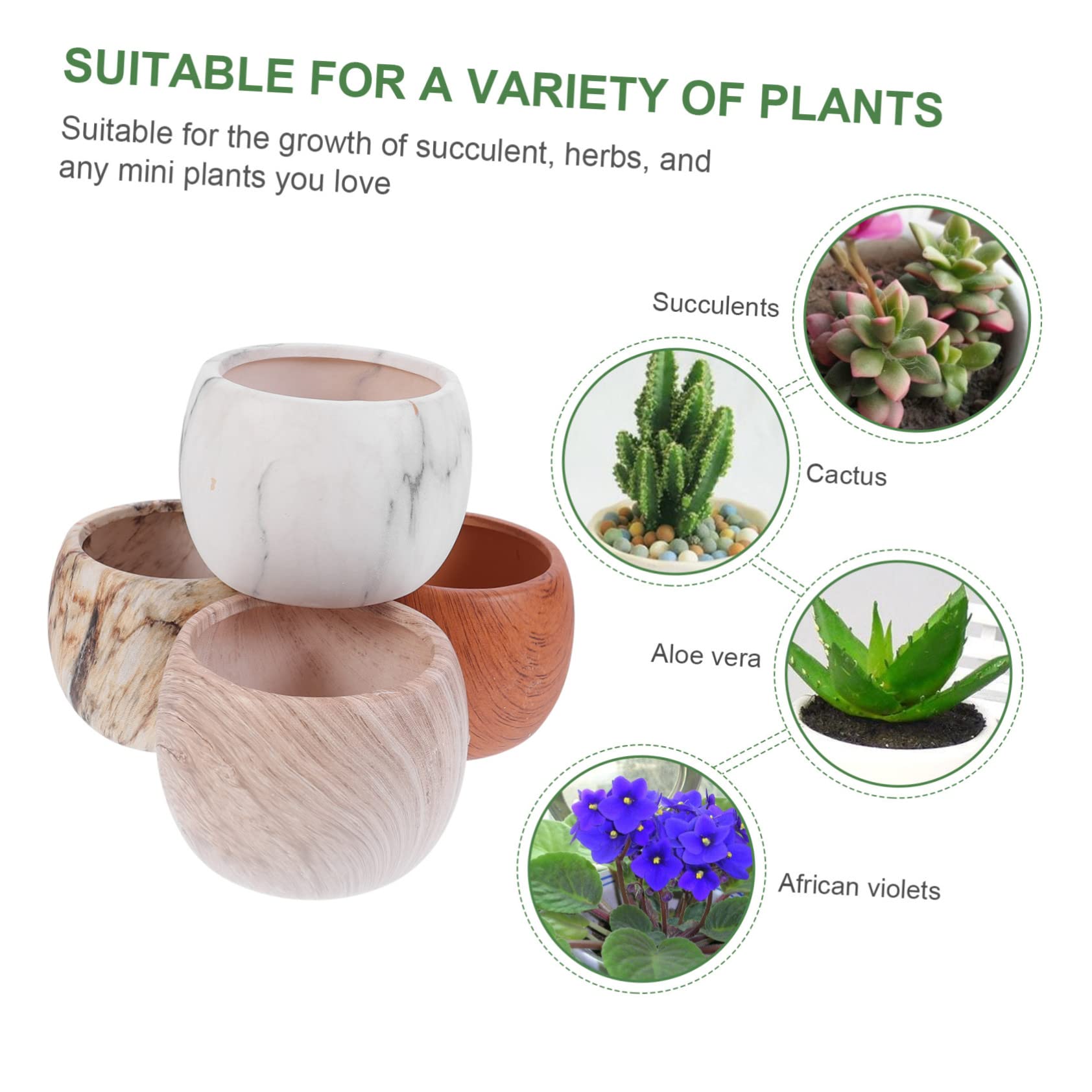 IMIKEYA Ensemble De Mini Pots De Fleurs pour Bonsaïs - Jardinière en Céramique avec Effets De Grain Naturel