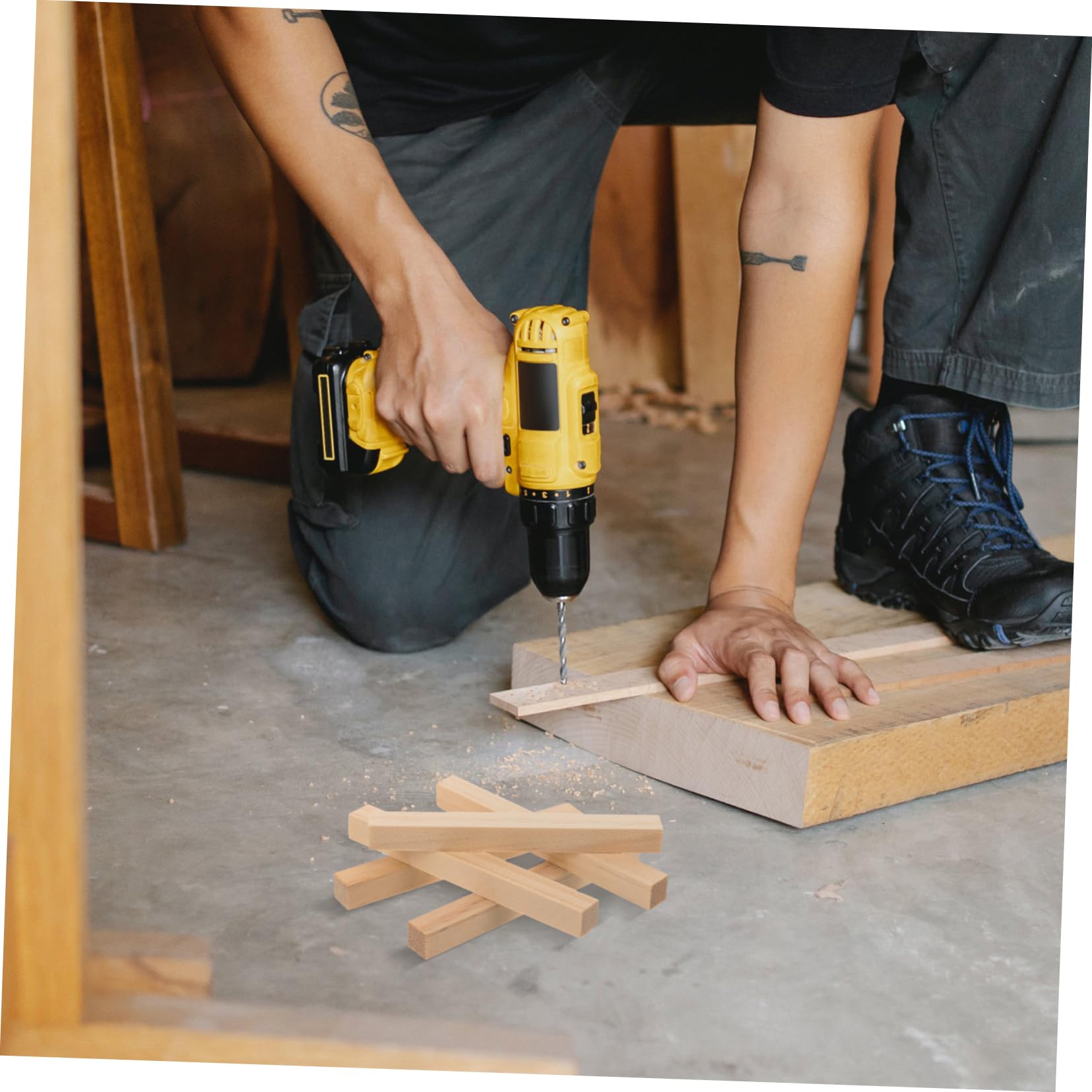 SHINEOFI 5 Sätze Holzdübel Handwerk Holz stange Diy-basteldübel stäbchen Zum Basteln Bastelstöcke Aus Kleiderstangen Aus Dübel Zum Basteln Kiefern 30 Stück * 5