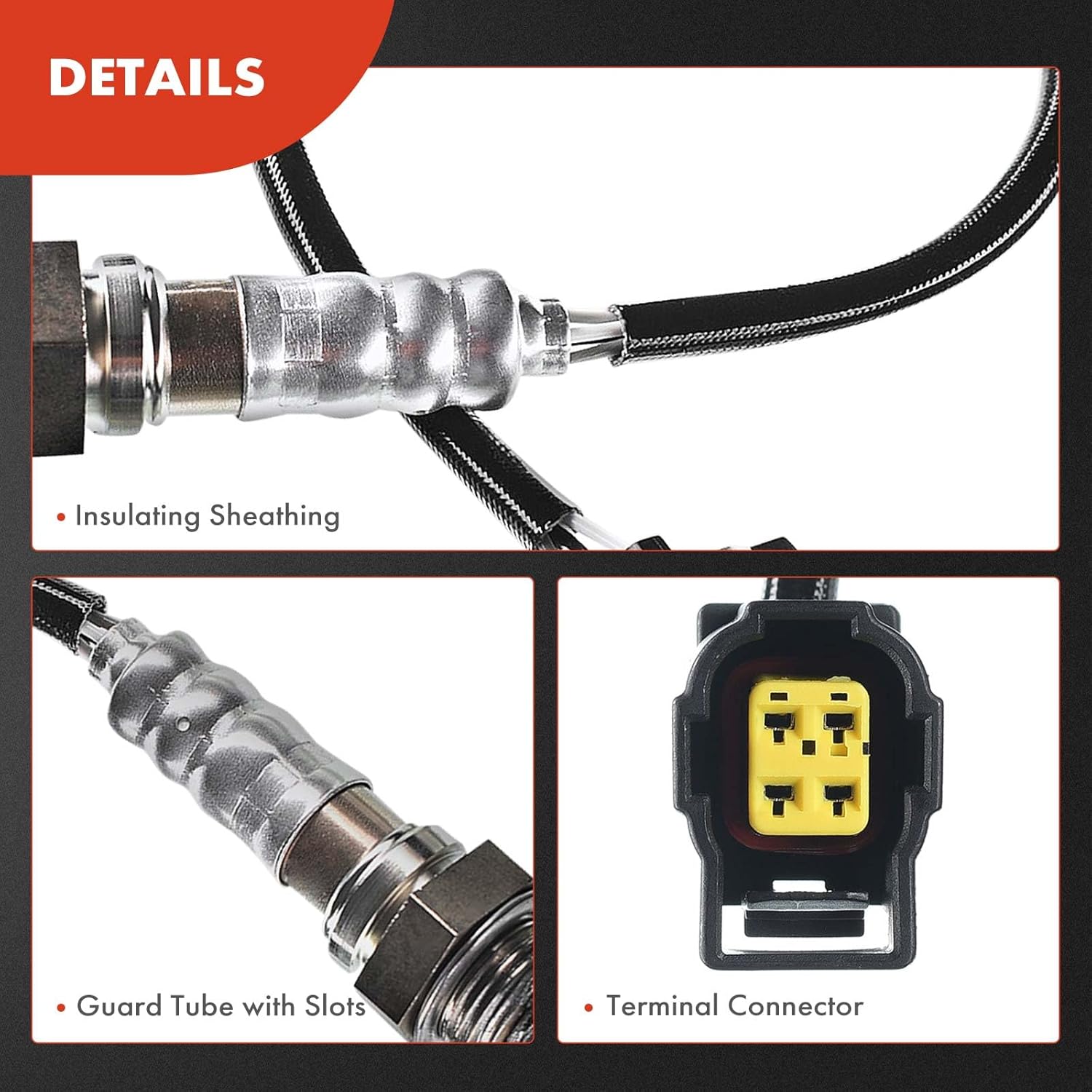 A-Premium O2 Oxygen Sensor Compatible with Jeep Grand Cherokee 2014-2021 & Chrysler 300 2015 & Ram 1500 2012-2013, 5.7L 6.4L, Upstream & Downstream, 4-PC Set, Replace# 7B0906262B