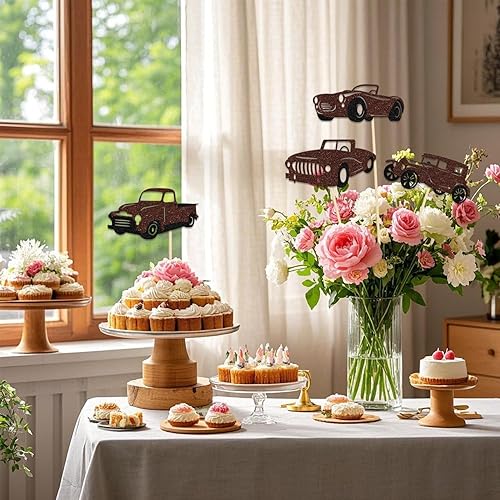 Miniatura 4 de 12 piezas de palos clásicos divertidos para centro de mesa, decoración de fiesta para entusiastas del automóvil, suministros de fiesta temática de