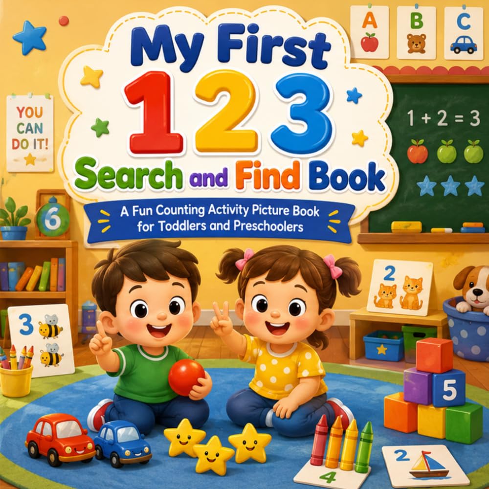 My First 123 Search and Find Book: A Fun Counting Activity Picture Book for Toddlers and Preschoolers