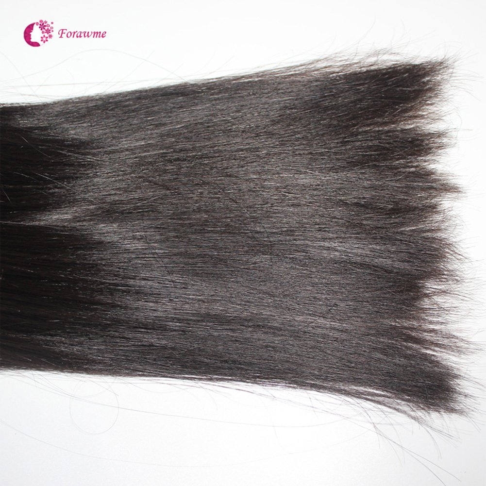 Soft Brazlian Virgin Hair Silk Straight Human Hair Weaving Extensions 3 Bundles 20 Inch #1B Black Long Hair Weft Hair Extensions