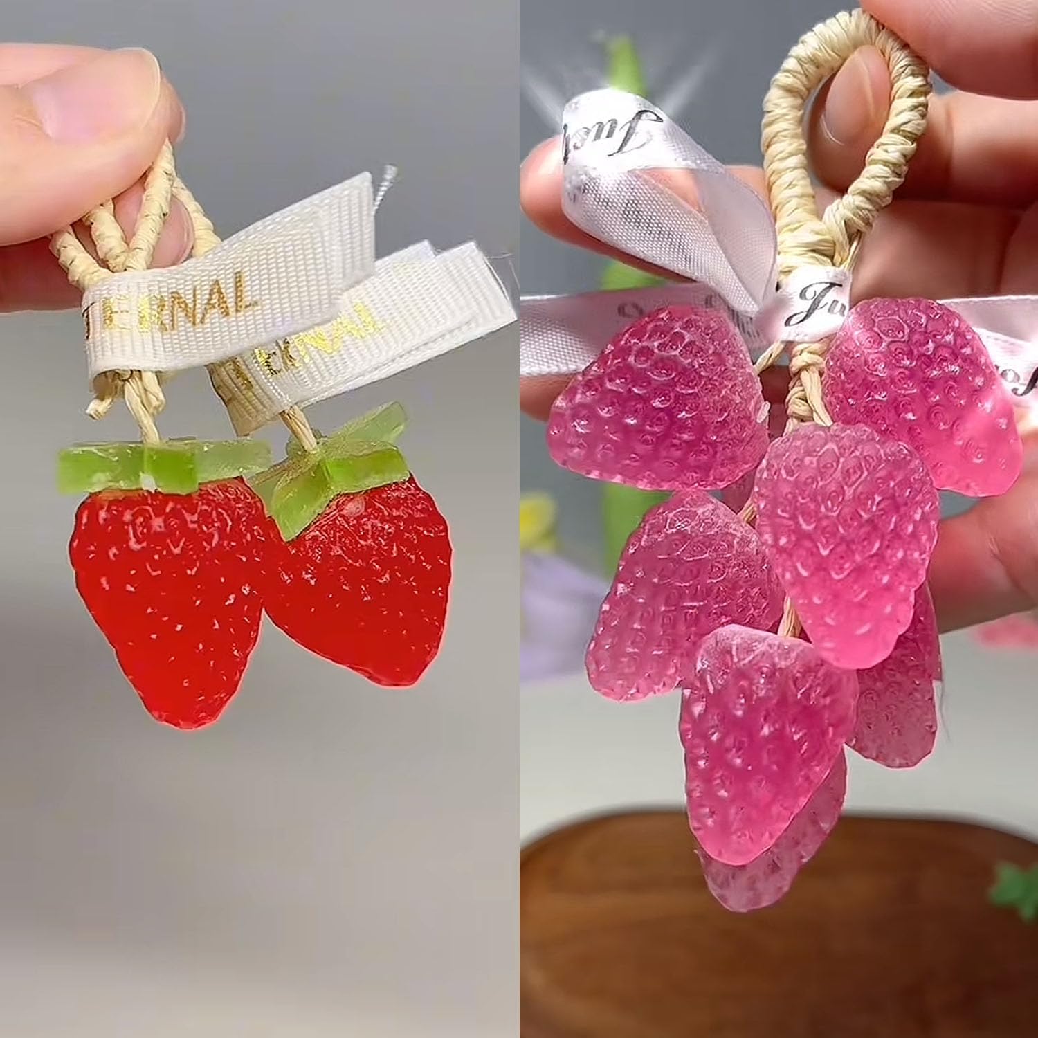 2pcs Large Strawberry Grape Soaps Mold Soap Making Kit for Soap Making Gift (Without Soaps)