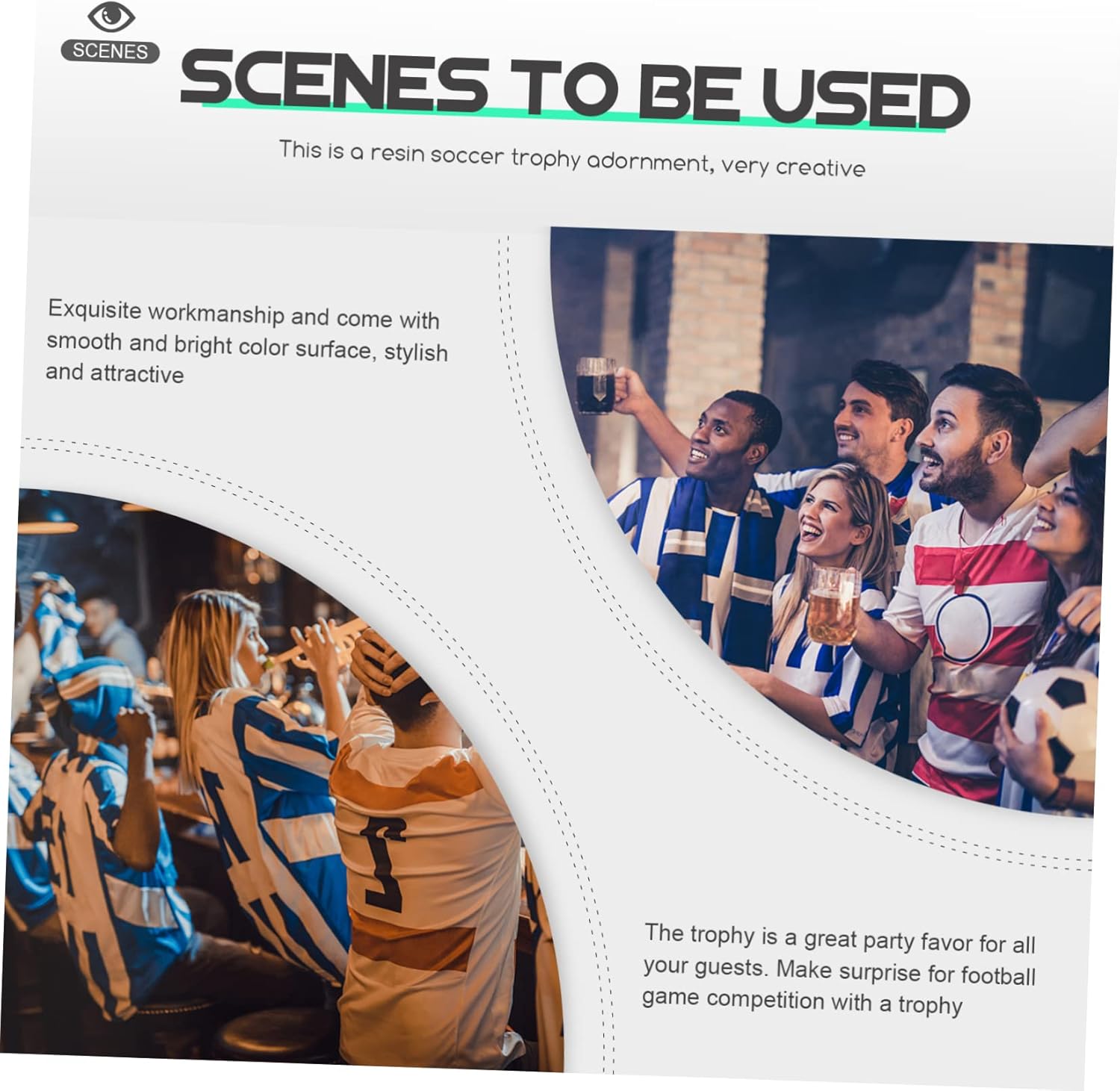 Hemoton Soccer Boys and Girls Trophies Sports Trophy Ornament for Office Party Theme