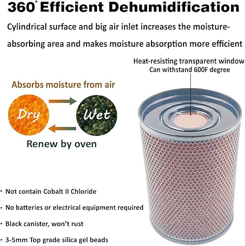 Miniatura 3 de Deshumidificador seguro para armas, absorbentes de humedad para almacenamiento, deshumidificador de recipiente desecante de 7.05 oz para mayor