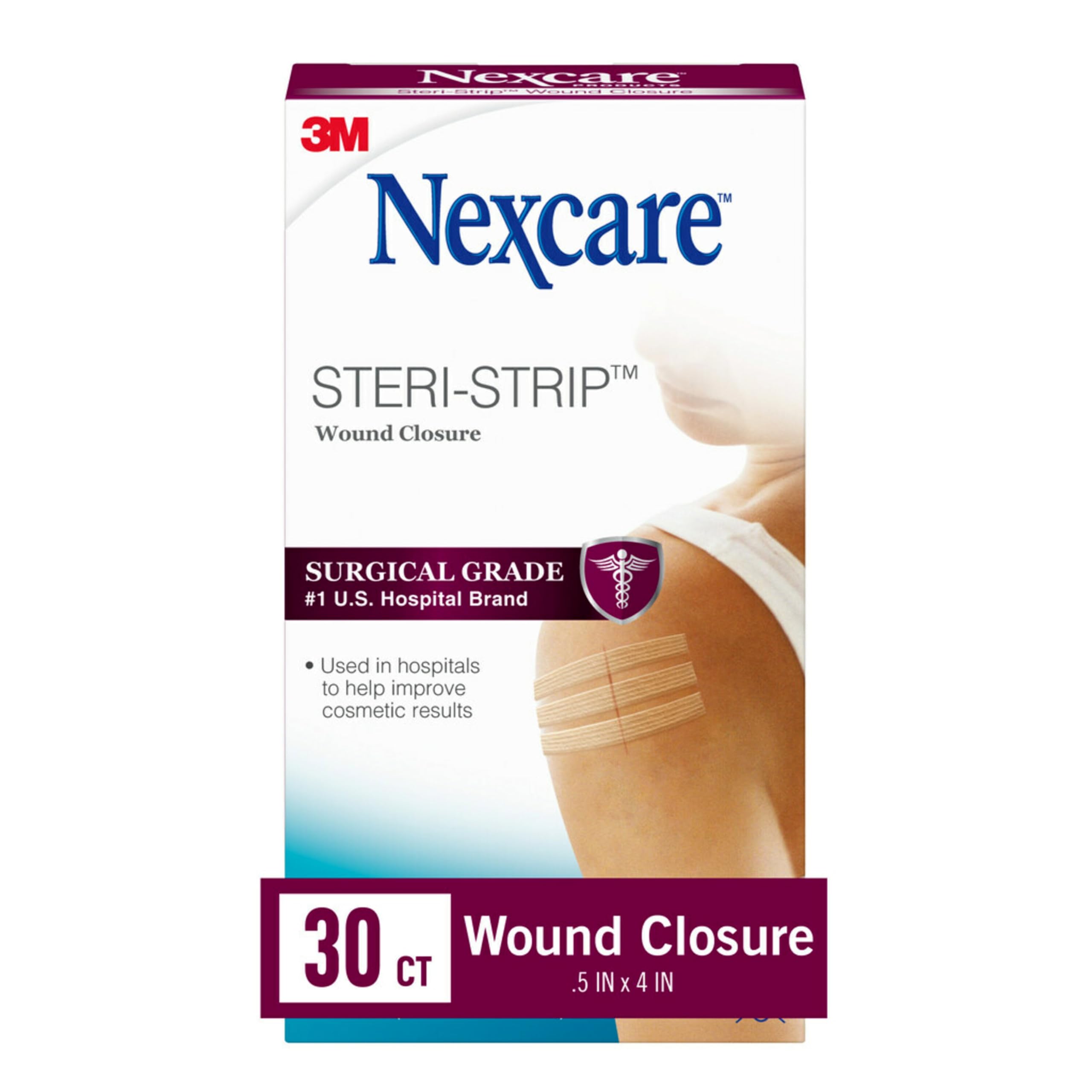 Nexcare Steri-Strip Skin Closure 1/4 X 4 Inches, 30 Count