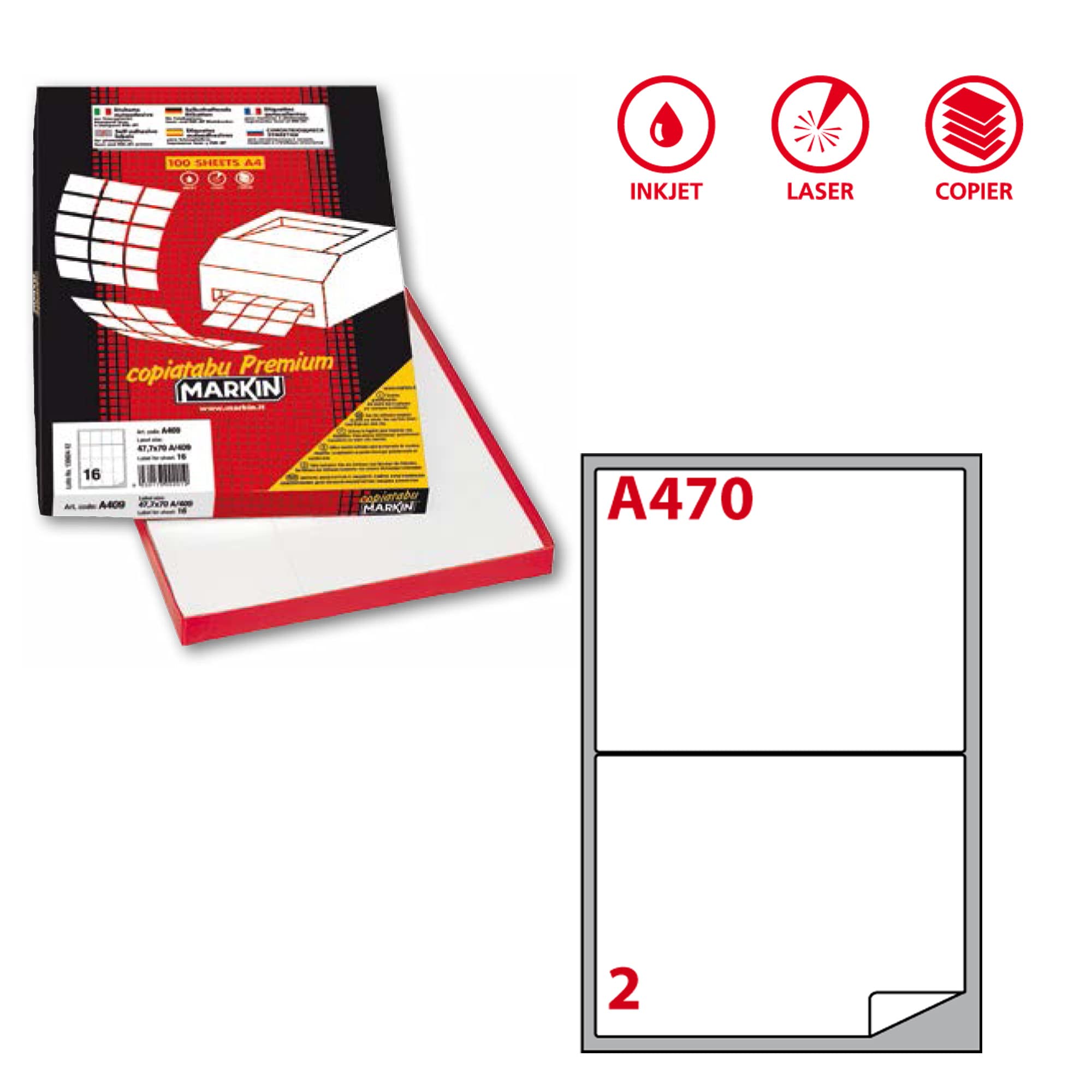 MARKIN 210 a470 Labels White