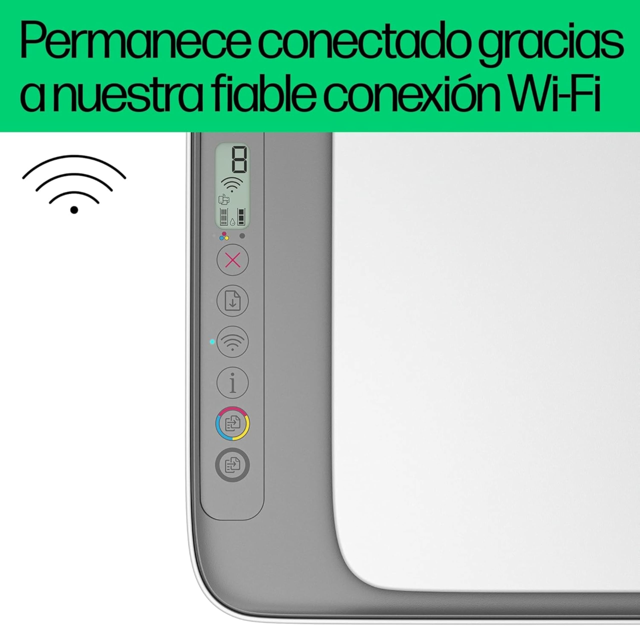 HP DeskJet 2820e Impresora Multifunción de Inyección de Tinta A4 a Color, Impresión a Doble Cara Manual, 7,5 ppm, Wi-Fi, Smart, Blanca
