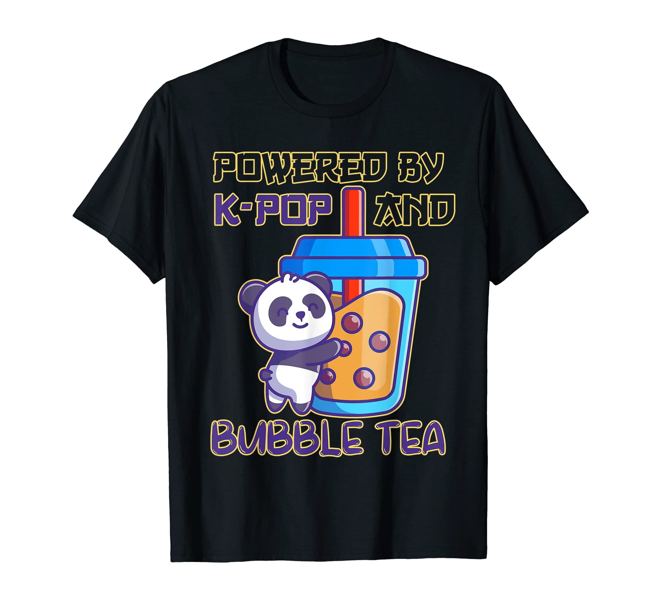 Funny Kpop Fashion PresentsPowered by K-Pop and Bubble tea Anime for Teen Girls T-Shirt