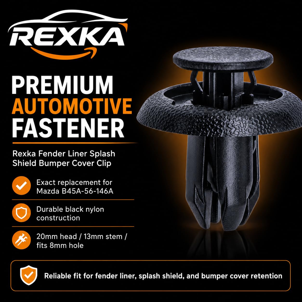 Amazon.com: Rexka 10pcs Fender Liner Splash Shield Bumper Cover