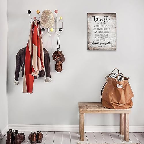 Miniatura 5 de PHAMTE Proverbios 35-6 Confía en el Señor con todo tu corazón Arte de pared cristiano, Decoración de pared con escrituras bíblicas, Impresión de