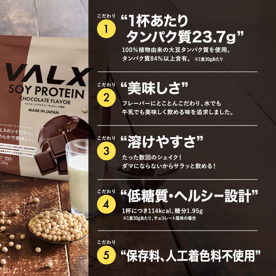 Amazon.co.jp: VALX バルクス ソイ プロテイン 1㎏ マンゴー 風味 