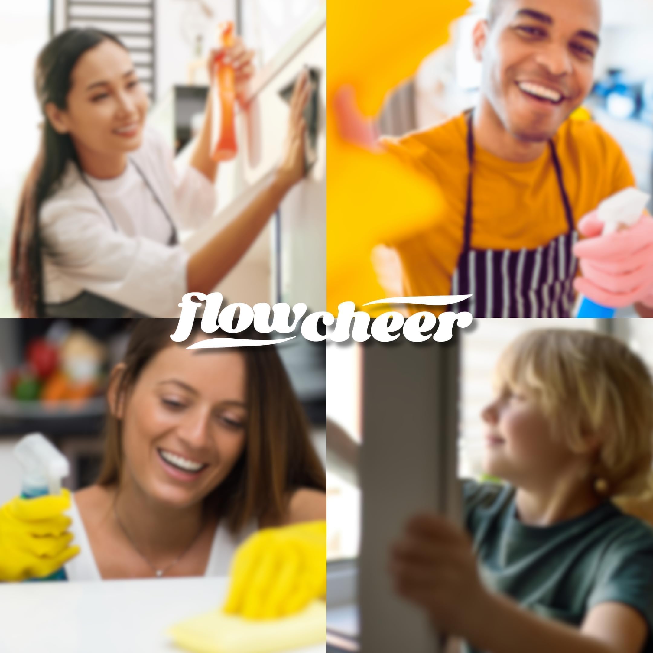 Flowcheer Recambios de limpiador multisuperficie, tabletas de limpieza multiusos, hace botellas de 6,033.0 ml (12 x 17 onzas líquidas) de limpiador en aerosol para limpieza del hogar y la cocina