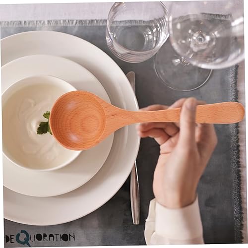 Miniatura 8 de LABRIMP Juego de 2 cucharas grandes, cucharas de sopa asiáticas, cucharas de mezcla para cocinar, cucharón, cuchara de ramen, utensilios de cocina
