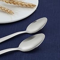 Vista 3 de Juego de 36 cucharas de té de acero inoxidable de 5.9 pulgadas, cucharas pequeñas duraderas, juego de 36 cucharas rentables para el hogar, cocina