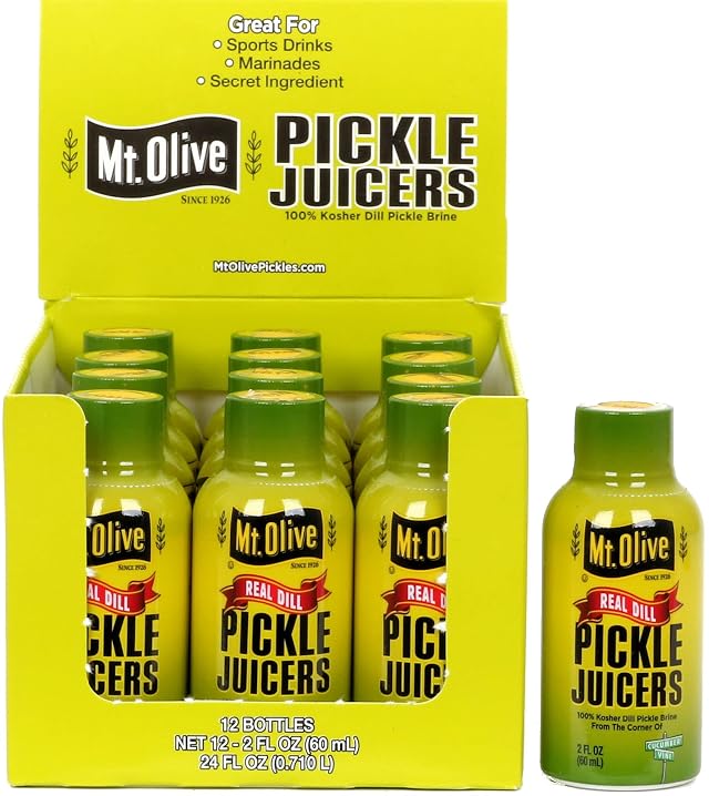 Mt Olive Pickle Juice 100 Kosher Dill Pickle Brine - 12 pk - 2 fl oz bottles