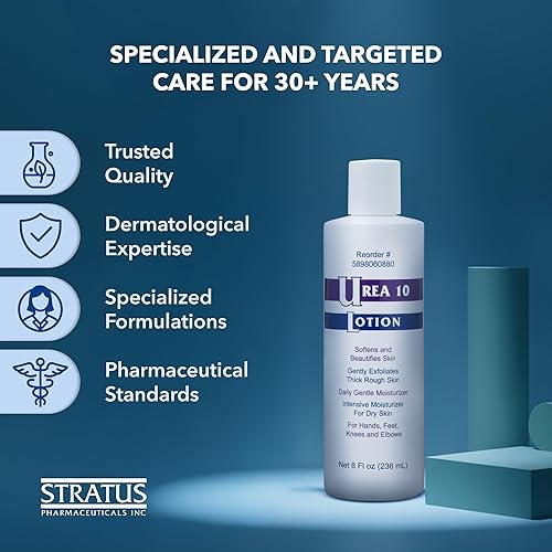 Miniatura 6 de Crema de loción Urea 10% para piel extremadamente seca, áspera y escamosa, hidratante intenso y exfoliante suave para manos, pies, codos y rodillas,