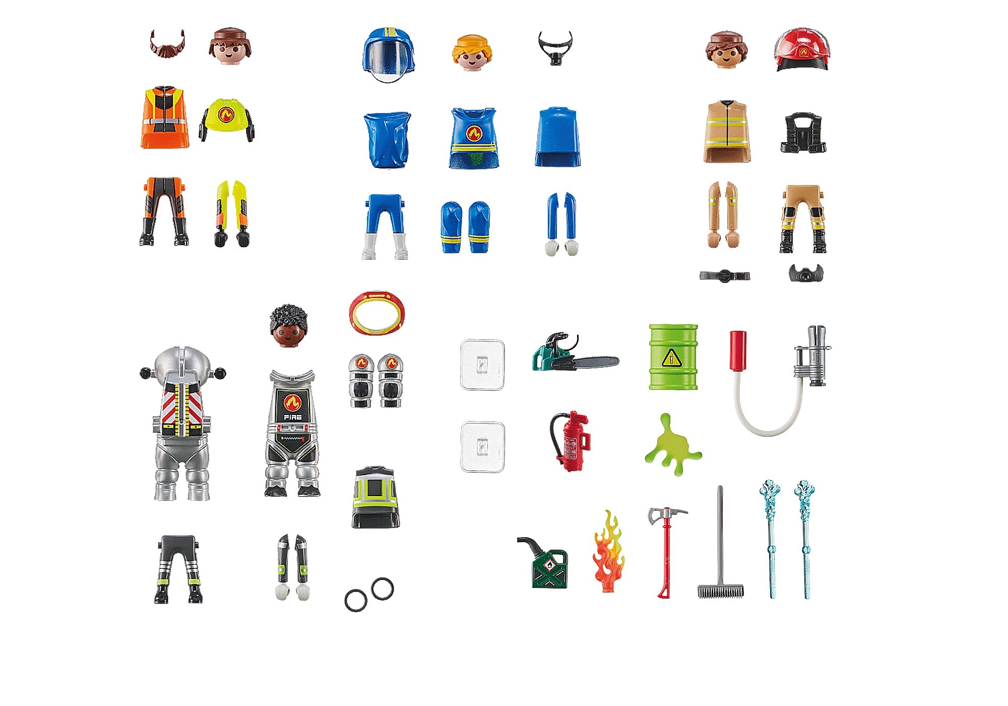 Amazon.co.jp: プレイモービル ビルドアップ・マイフィギュア 消防士