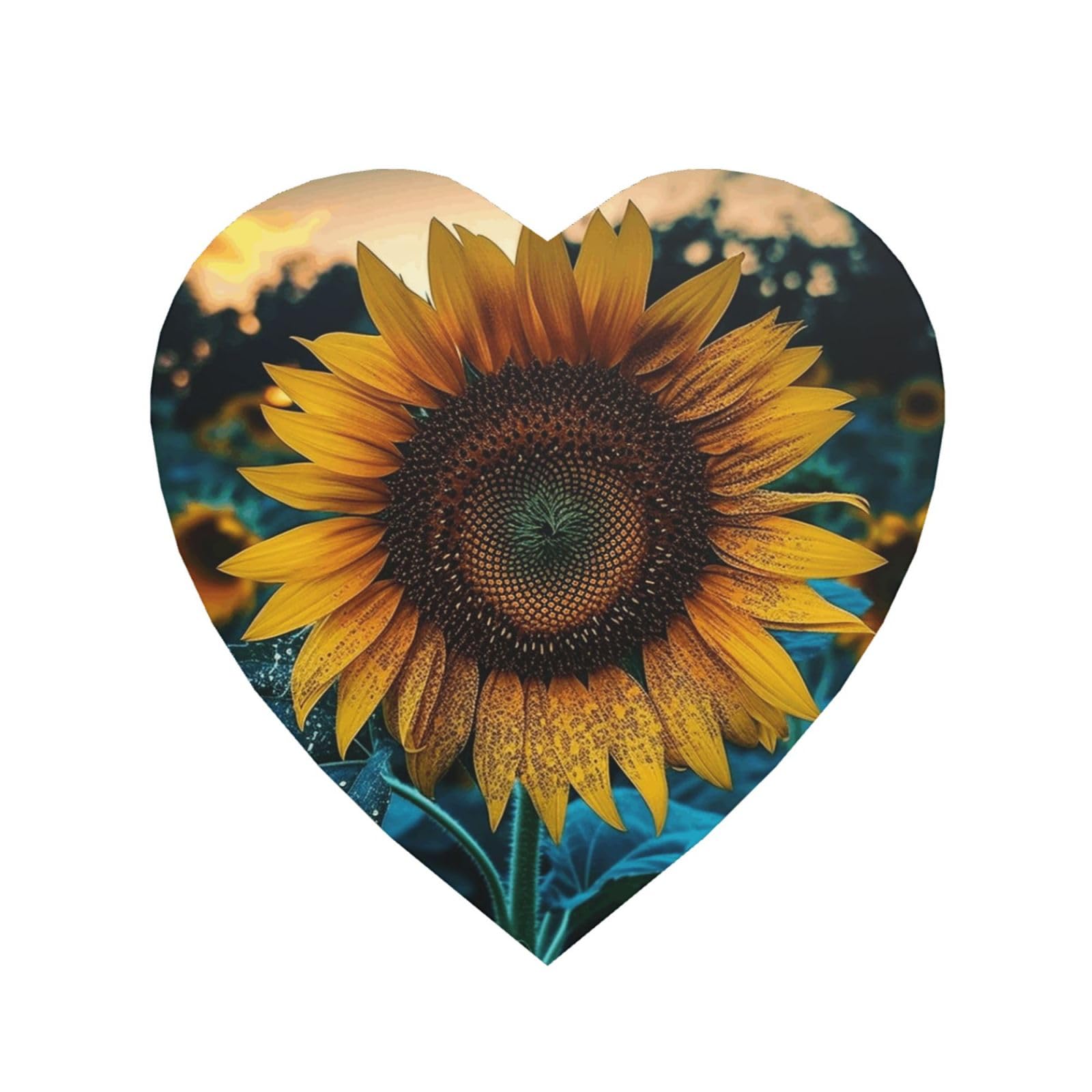 Fodpand Heart Shape The Most Beautiful Sunflower Fridge Magnets, Strong Small Refrigerator Magnets Decorative Magnets For Kitchen Fridge Office Locker - Funny Magnetic Stickers Birthday Gifts
