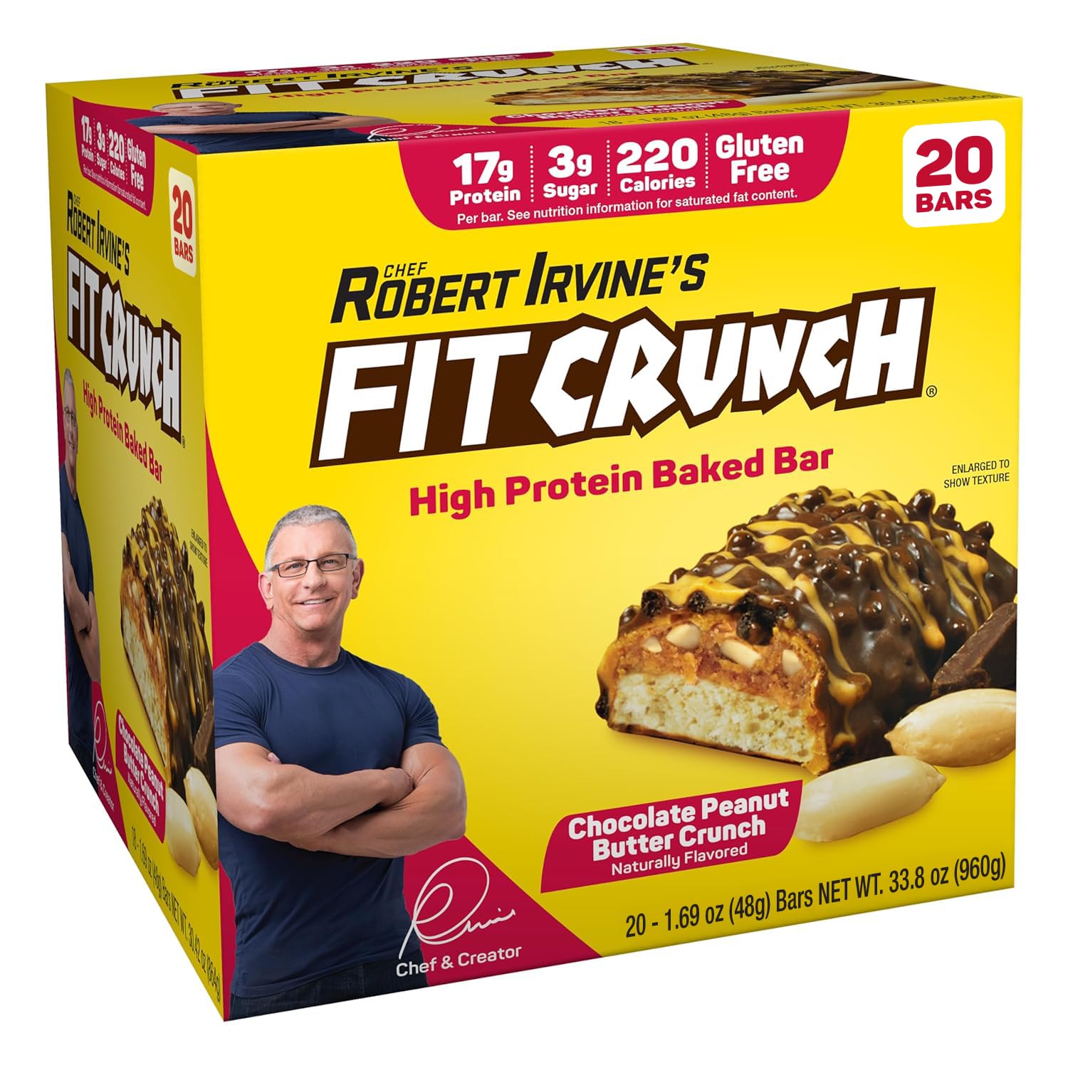 FITCRUNCH Protein Bars, Snack Size Value Pack, Gluten Free, Made with Whey Proteins (20 Snack Size Bars, Peanut Butter Crunch) FITCRUNCH Protein Bars, Snack Size Value Pack, Gluten Free, Made with Whey Proteins (20 Snack Size Bars, Peanut Butter Crunch)
