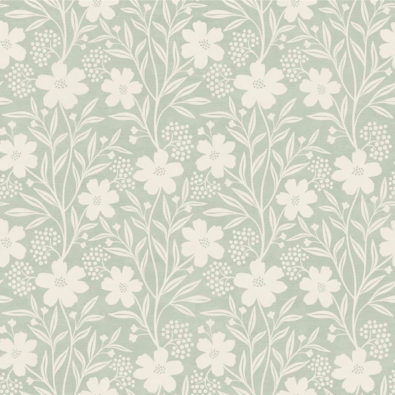 Arthouse Berry Floral Themed Traditional Countryside Style Wallpaper with Flowers and Berry Fruit Prints for Cottages Feature Walls Bedrooms Sage Green (100364AH)