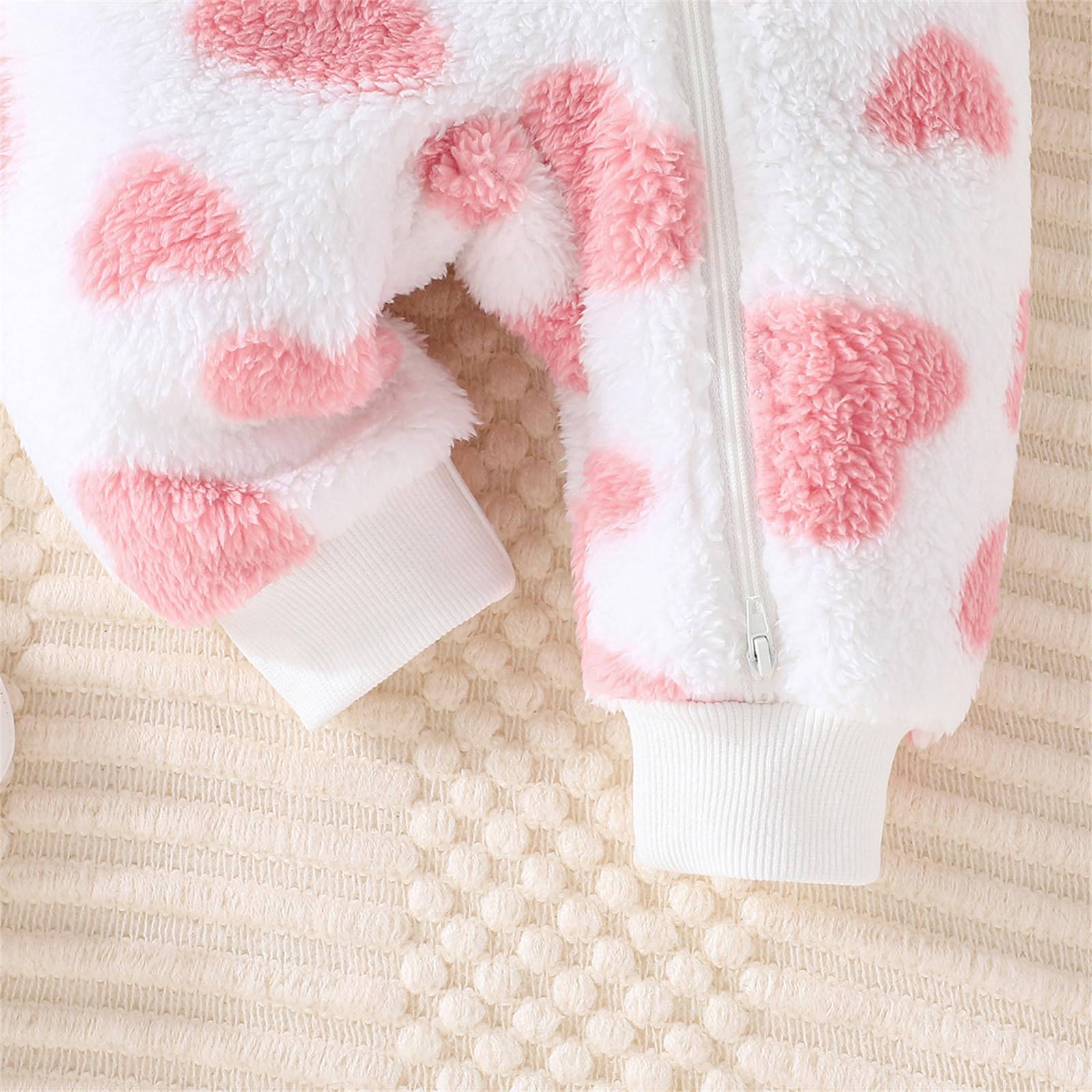 Combinaison de neige ourson polaire bébé une pièce à capuche Rose 3-6 Mois