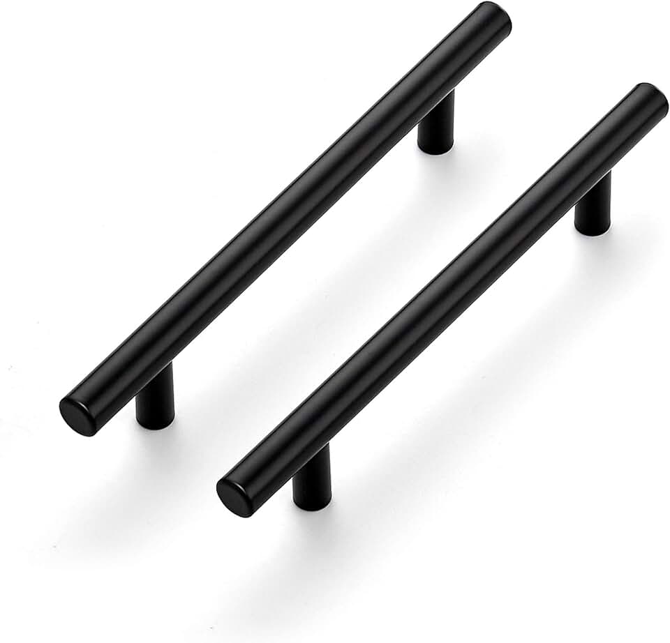 Ravinte 30 Pack 7.38&#x27;&#x27; Cabinet Pulls Matte Black Stainless Steel Kitchen Cupboard Handles Cabinet Handles 7.38&#x27;&#x27; Length, 5&#x27;&#x27; Hole Center