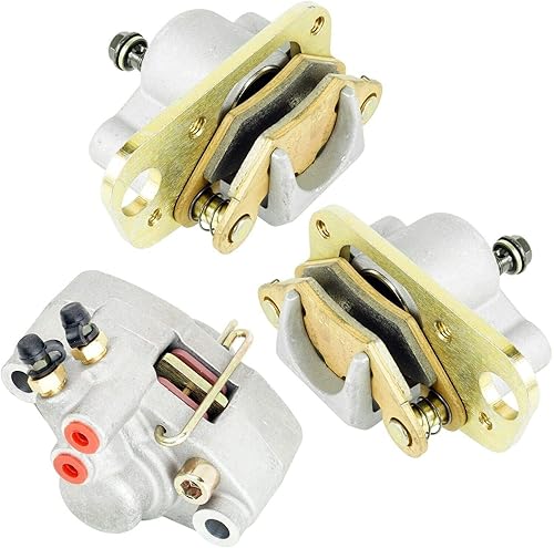 Caltric Pinza de freno delantera y trasera con pastillas compatible con Polaris Scrambler 500 2x4 4X4 2001 2002