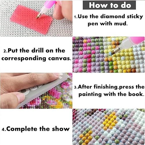 Miniatura 6 de Yoseklpee Kits de pintura de diamantes de torre Eiffel para adultos, romántica torre de París, kits de arte de diamantes 5D para adultos y niños,