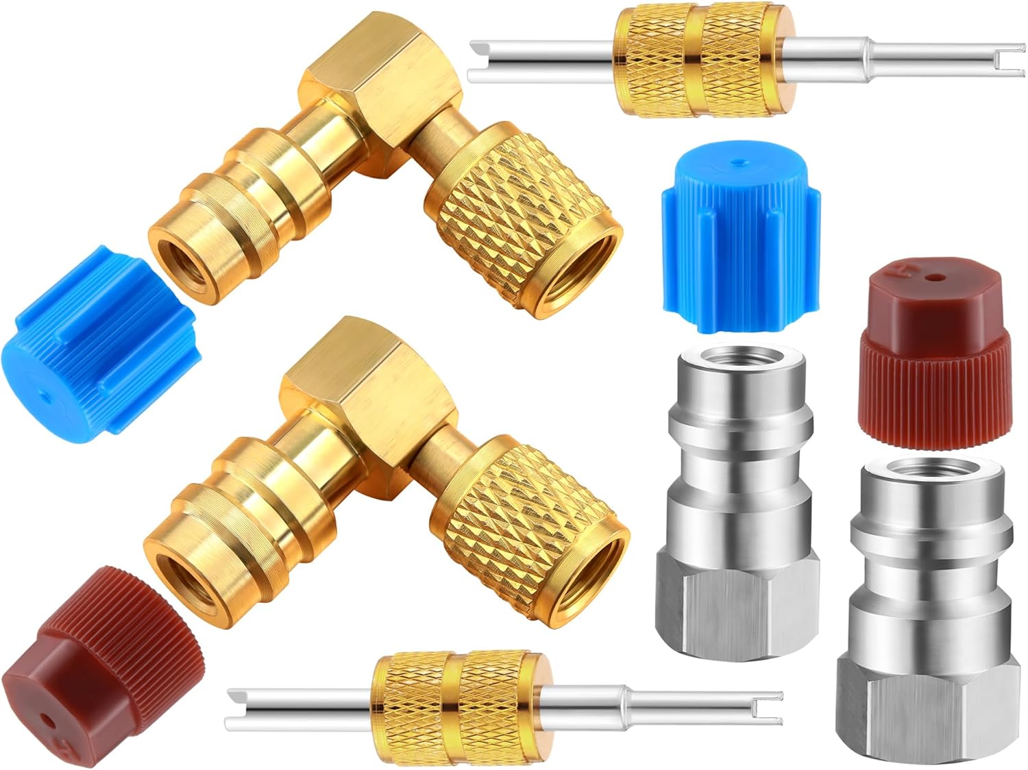 R12 to R134A AC Fitting Conversion Adapter Kit