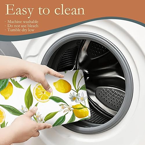 Miniatura 5 de Tapete de secado de platos de frutas de limón, hojas y flores, almohadilla de secado de platos de encimera, tapete de microfibra ultra absorbente