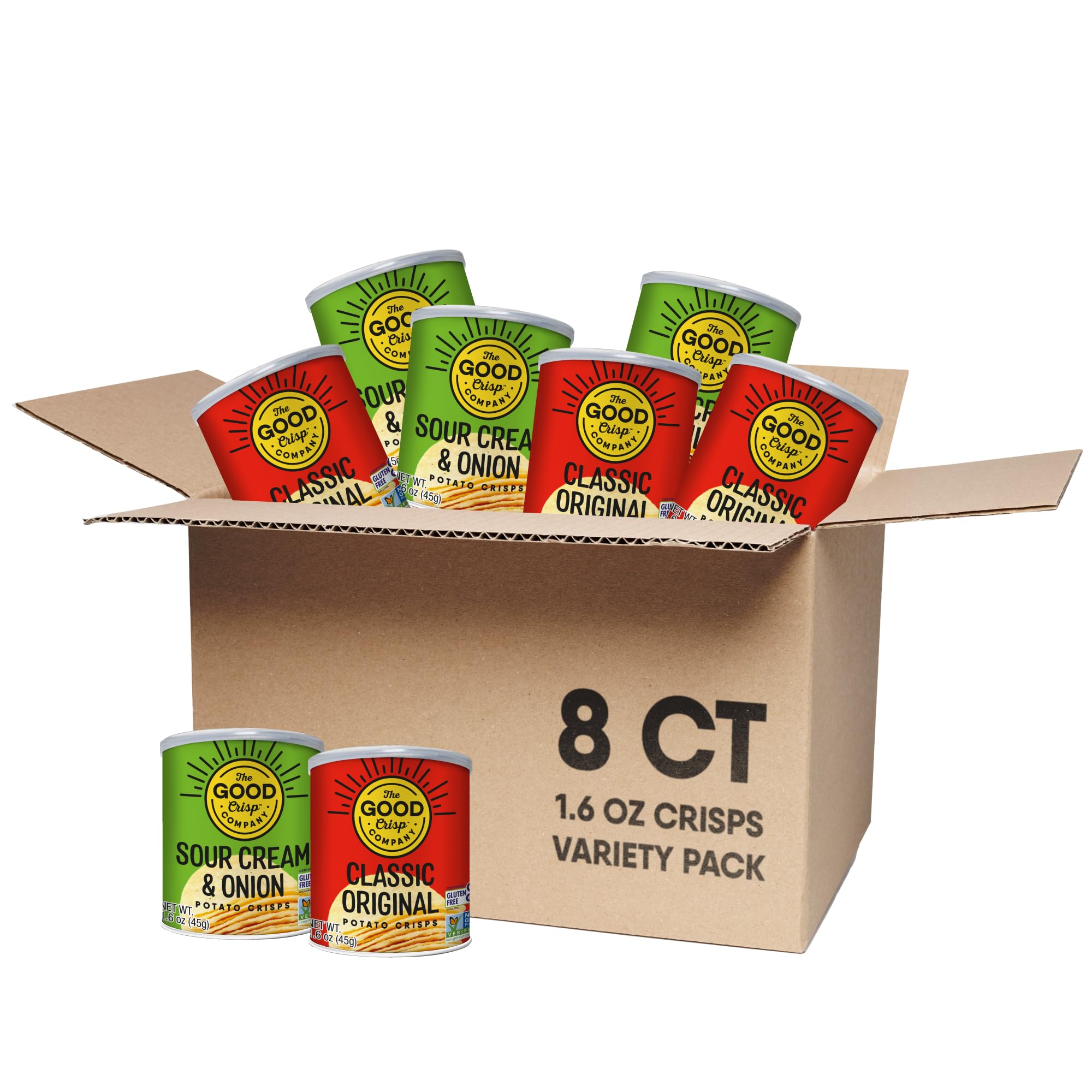 - The Good Crisp Company, Good Crisps Minis (Variety Pack, 1.6 Ounce, Pack of 8) Contains: 4 Original and 4 Sour Cream & Onion