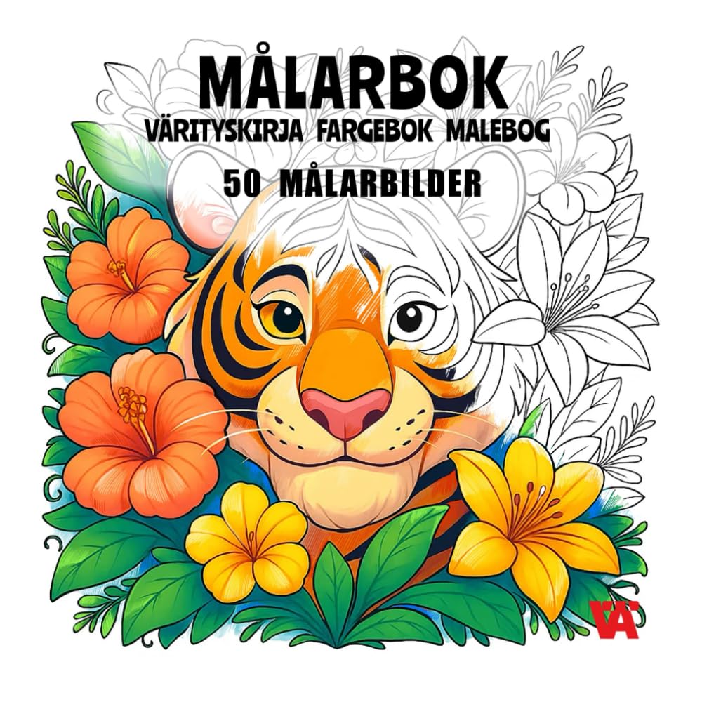 Målarbok för vuxna, tonåringar och barn: 50 illustrationer att färglägga för alla åldrar
