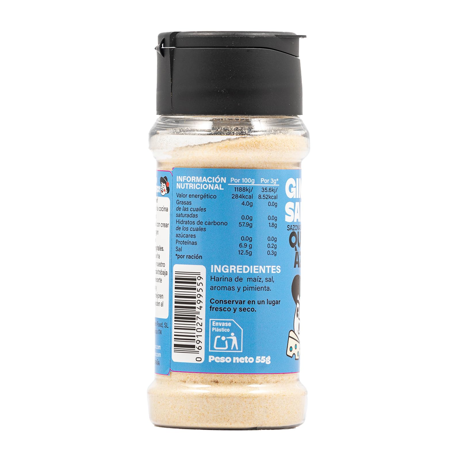 Gimme Sabor Caja Gourmet – 8 Sazonadores 100% Vegetales: Queso Curado, Parmesano, Sour Cream & Onion, Bacon, Bacon & Cheese, Pollo Asado, Queso Azul, Setas Trufa & Mantequilla – Sin Gluten ni Lactosa