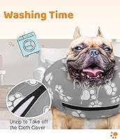 Vista 5 de Supet Collar de Cono Inflable para Perro Alternativa Después de la Cirugía, Collar de Cuello de Dona para Perro, Collar de Recuperación E para Perro