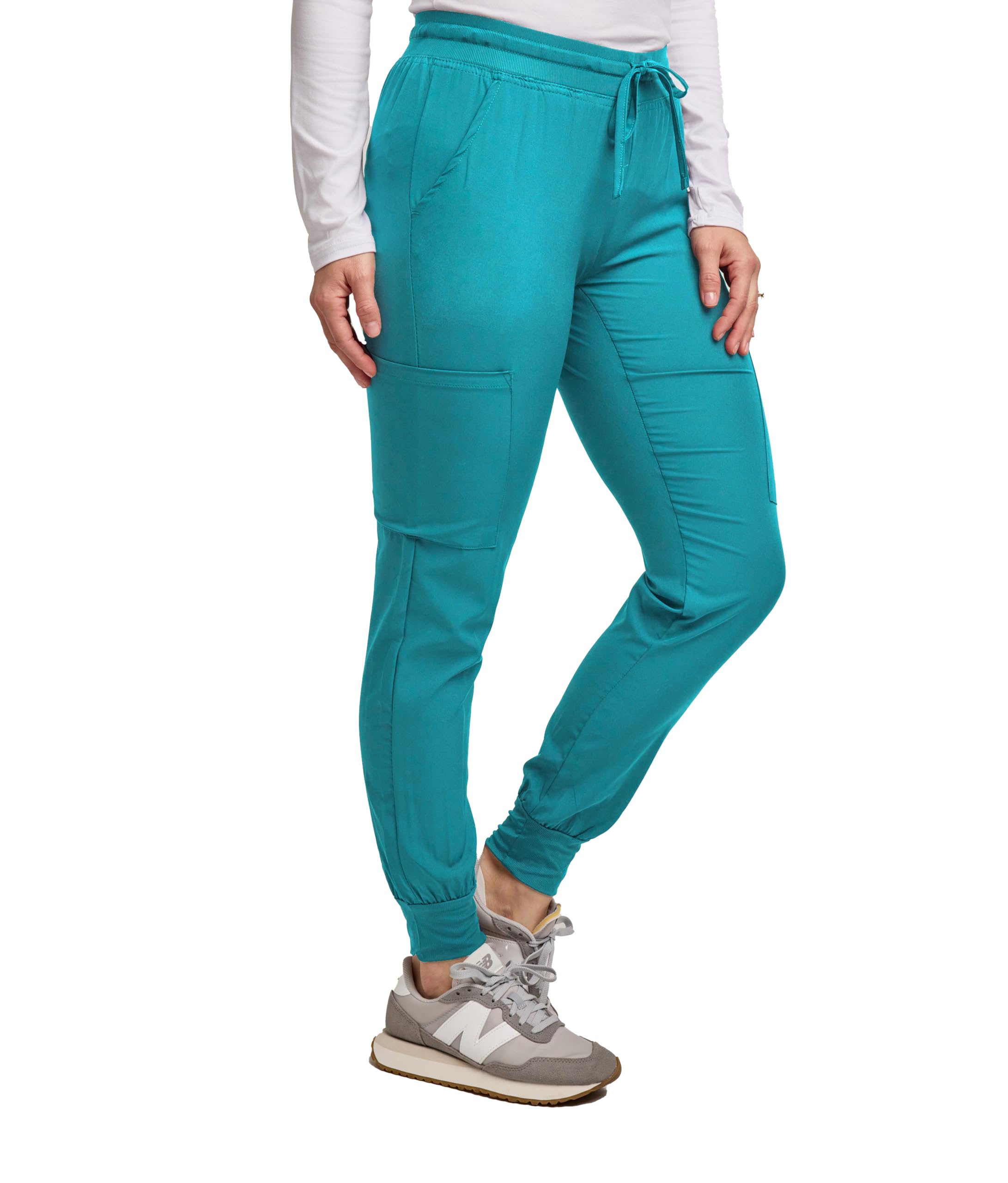 Green Town Scrubs for Women - Jogger Scrub Pant, Yoga Waistband, 4 Pockets, Stretch Fabric, Easy Care