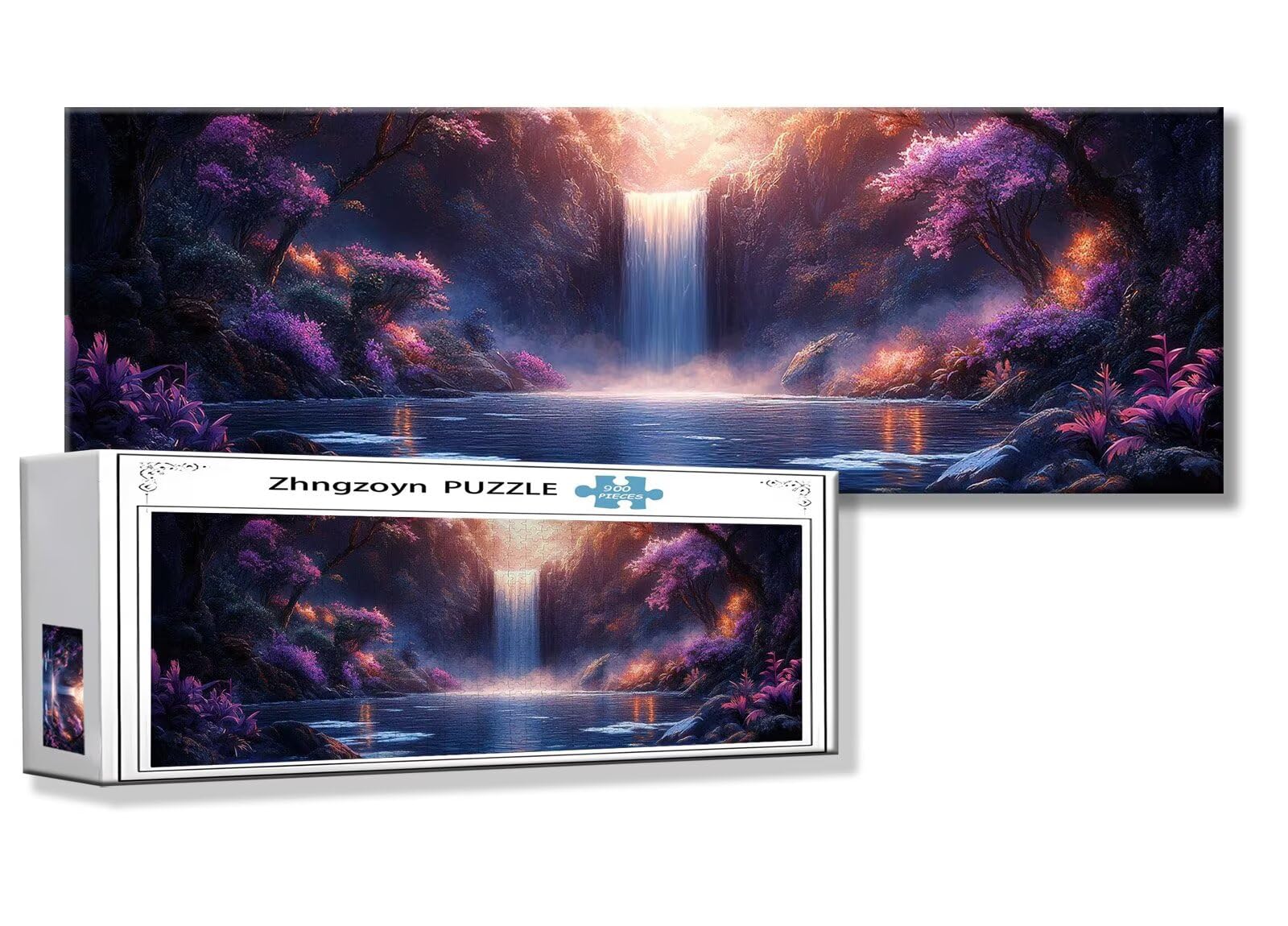 Puzzle Automne 900 Pieces Paysage Puzzle Adultes 87 x 34 cm DIY Difficile Classiques Jigsaw Panoramique, Adulte Jeu éducatif, 2025 Bois Jigsaw Art Impossible Famille Challenge, Cadeau pour Femme K-2