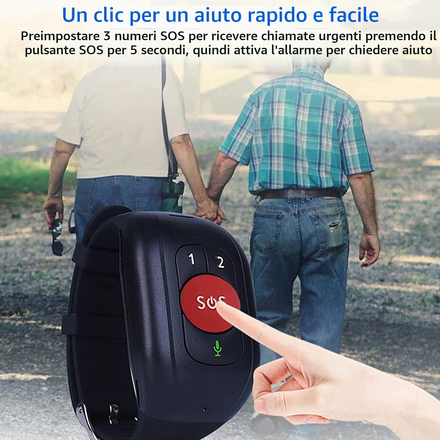 Collegato con il braccialetto rilevatore di cadute Pulsante antipanico SOS per anziani GPS 4G Chiamate GPS Tracker IP67 Impermeabile Pedometro