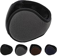 djiatog Fleece-Lined Behind-the-Head Ear Muffs for Men & Women - Warm Foldable Winter Ear Warmers for Outdoor Cold Weather