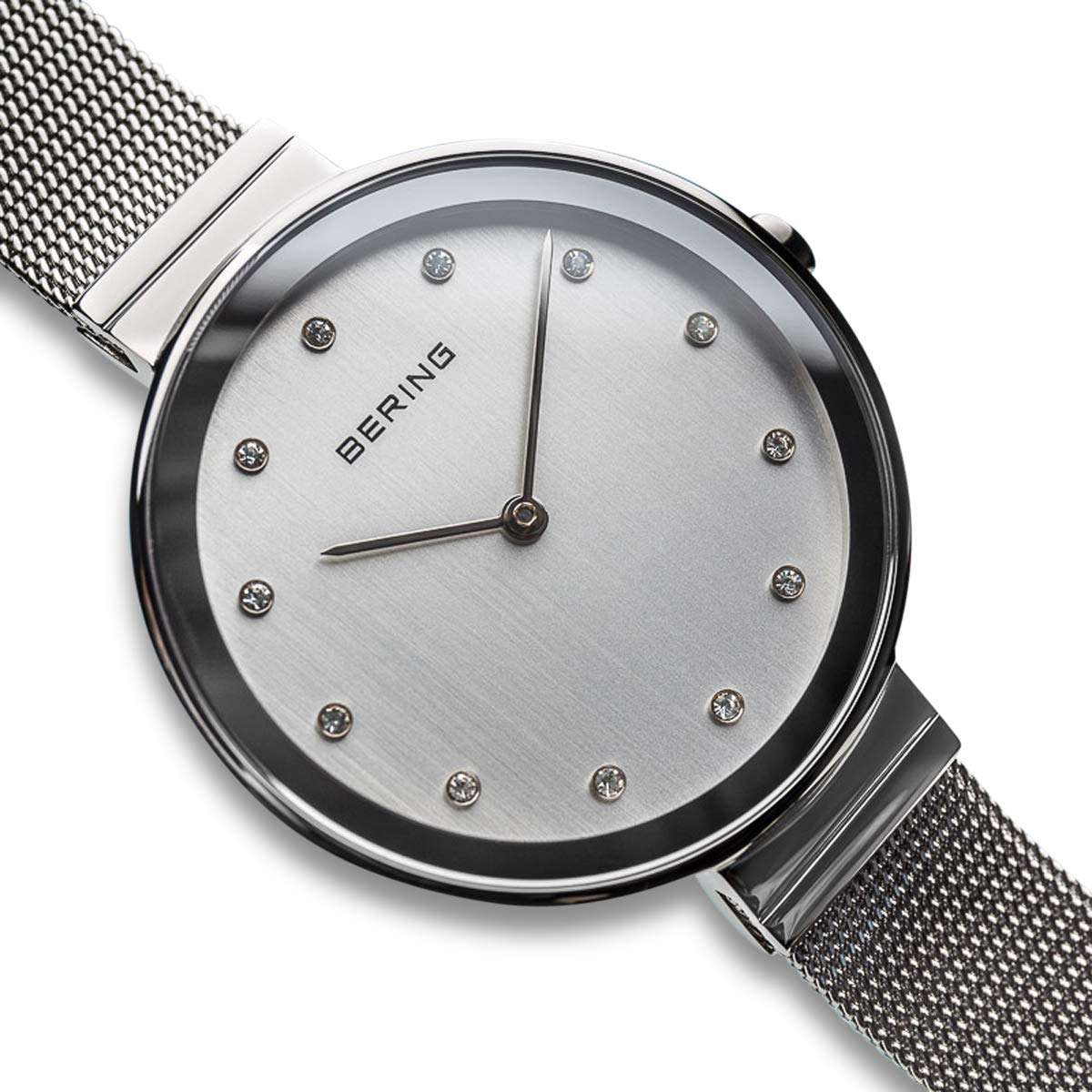 BERING Damski zegarek kwarcowy Movement - Classic Collection ze stali nierdzewnej i szafirowym szkłem, Zloto/srebro