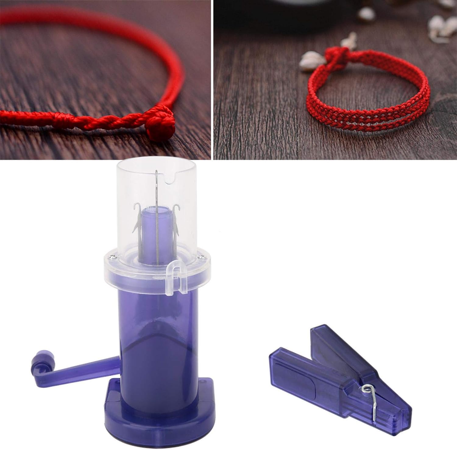 HERCHR Knitting Machine French Icord Hand Cord Knitting Mill Machine DIY Spool Knitter Hand Operated Handmade Manual Rope Spool Knitter Bracelet Weave Tool - Image 3