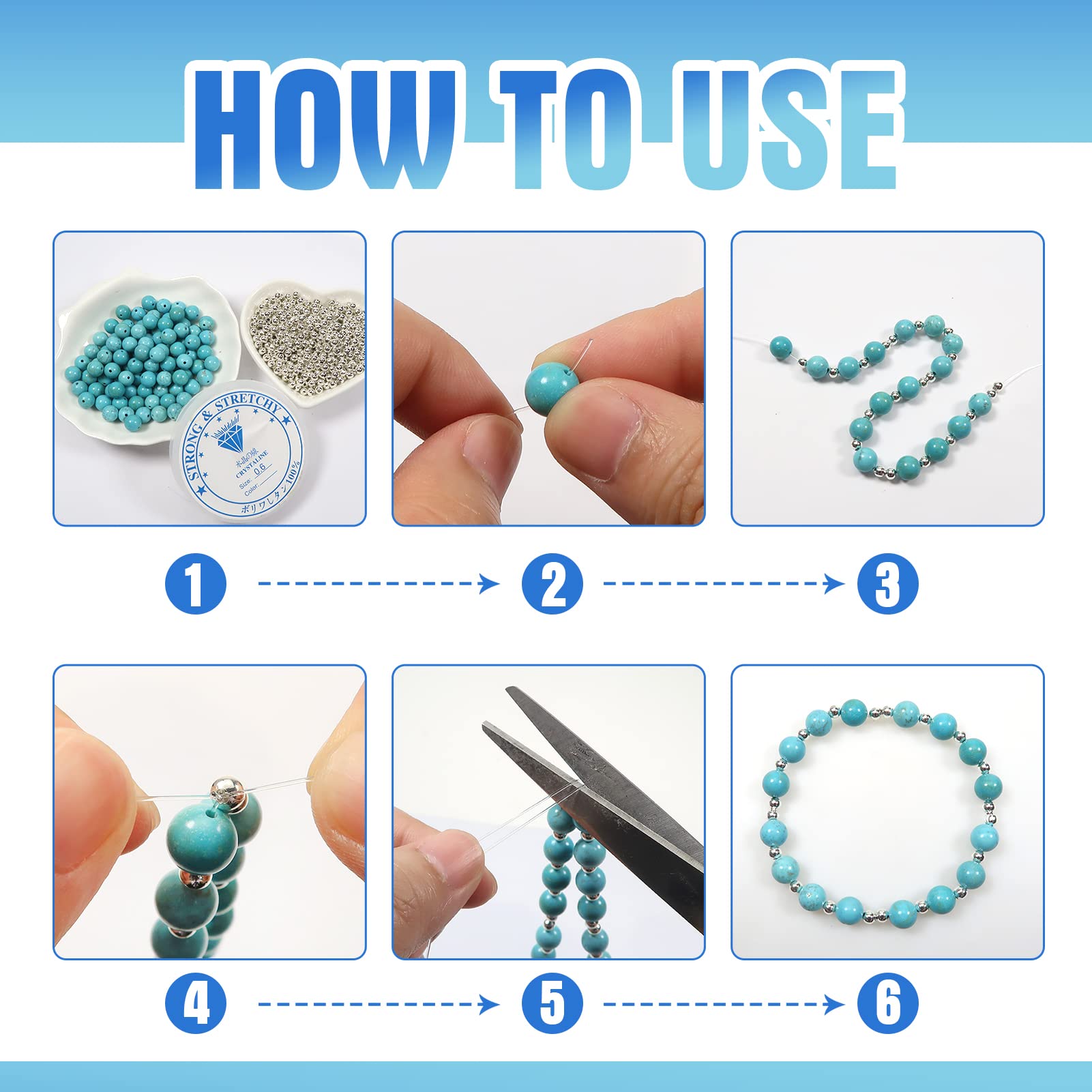 TOAOB 2700pcs Spacer Beads for Jewelry Making 2mm to 6 mm Round Loose Metal Seed Beads 5 Color for Bracelets Necklace Earring DIY Crafts Supplies - Image 4